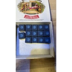 National Tournament Chalk‎ Blue Pool Billiard Cue Chalk Cubes Lot